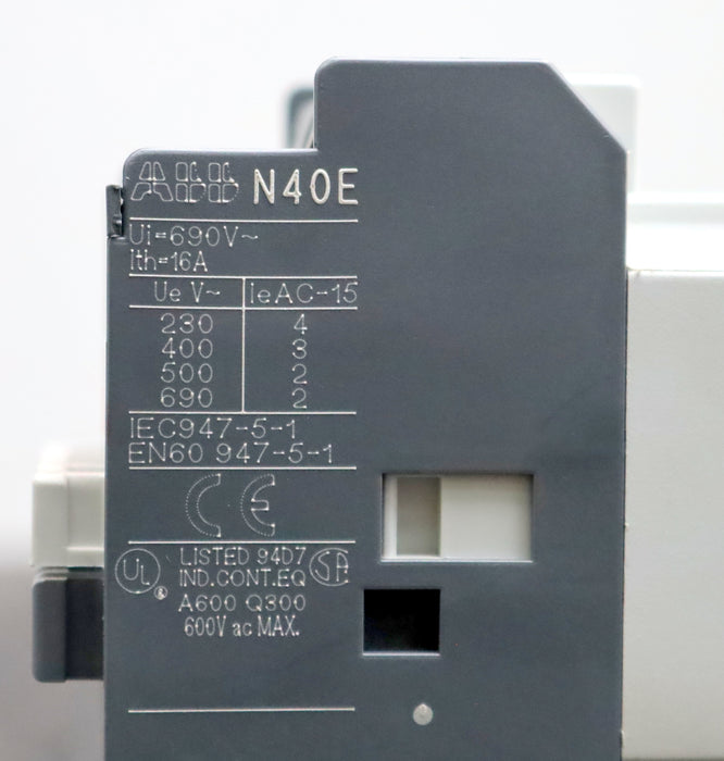 Bild des Artikels ABB-2x-Hilfsschütz-N40E-Ui=690VAC-Ith-16A-gebraucht
