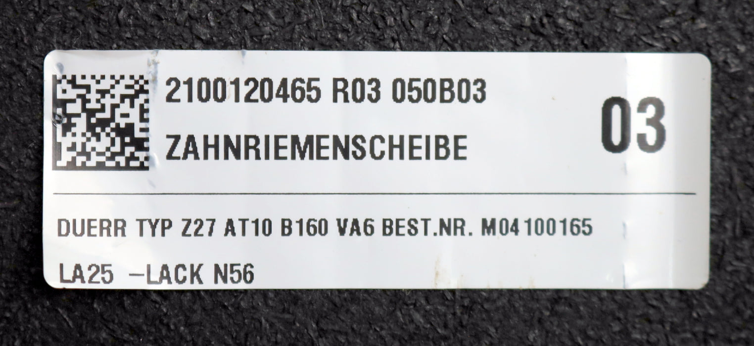 Bild des Artikels DUERR-Edelstahl-Zahnriemenscheibe-toothed-pulley-AT10-27-Profil:-AT10-27-Zähne