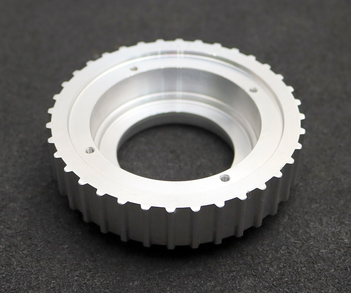 CHANCS Aluminiumlegierung Doppel-Keilriemenscheibe 80mm OD 10mm Feste