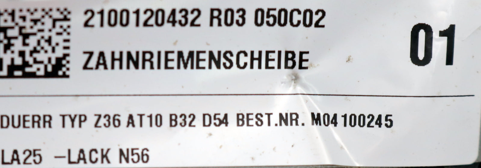 Bild des Artikels DUERR-Aluminium-Zahnriemenscheibe-toothed-pulley-AT10-36-Profil:-AT10-36-Zähne