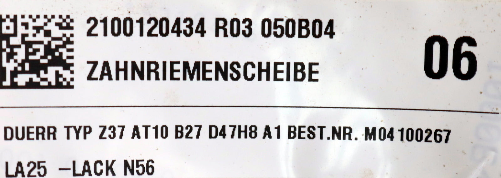 Bild des Artikels DUERR-Aluminium-Zahnriemenscheibe-toothed-pulley-beidseitige-Bordscheibe-AT10-37