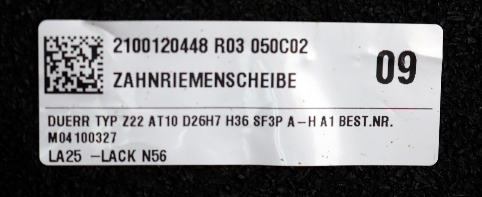 Bild des Artikels DUERR-Aluminium-Zahnriemenscheibe-toothed-pulley-AT10-22-Profil:-AT10-22-Zähne