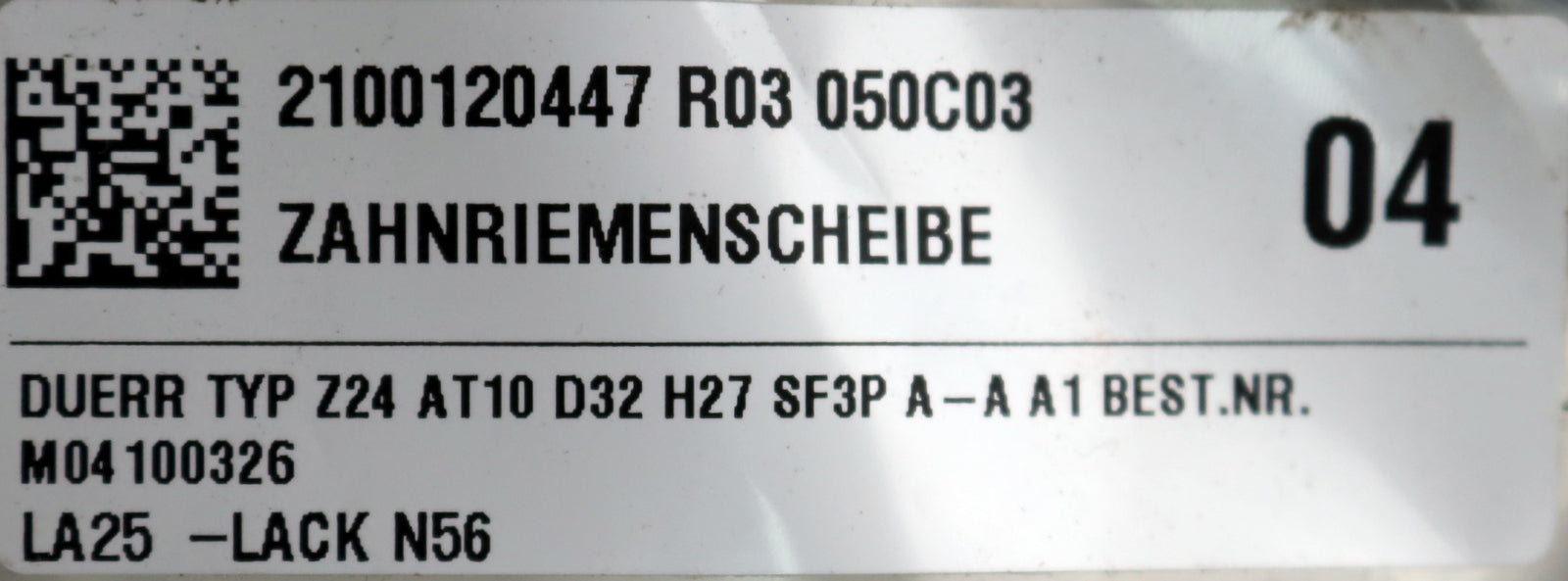 Bild des Artikels DUERR-Aluminium-Zahnriemenscheibe-toothed-pulley-beidseitige-Bordscheibe-AT10-24
