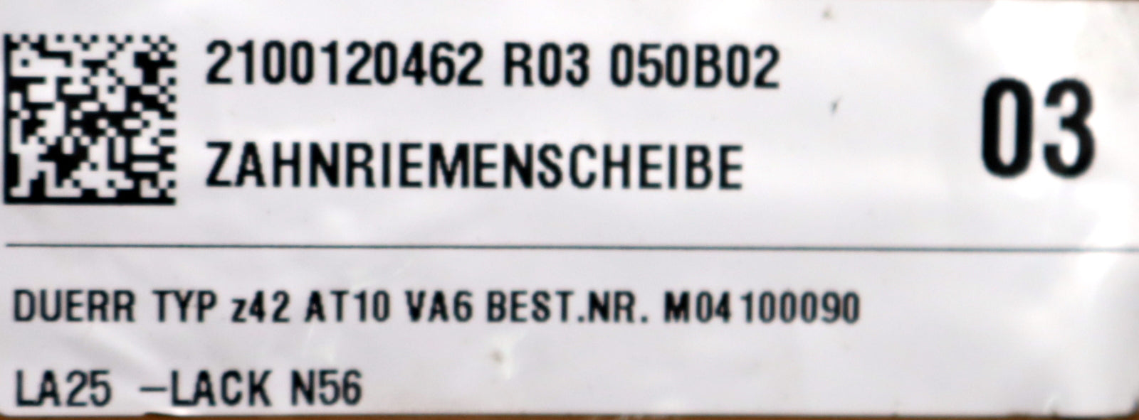 Bild des Artikels DUERR-Edelstahl-Zahnriemenscheibe-toothed-pulley-beidseitige-Bordscheibe-AT10-42