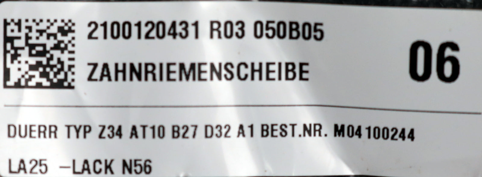 Bild des Artikels DUERR-Aluminium-Zahnriemenscheibe-toothed-pulley-beidseitige-Bordscheibe-AT10-34