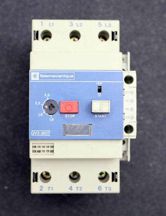Bild des Artikels TELEMECANIQUE-Motorschutzschalter-GV3-M07-1,6-2,5A-660V-50/60Hz-gebraucht