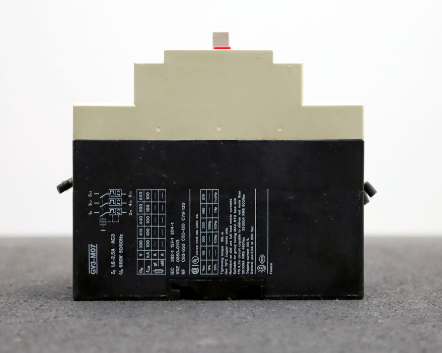 Bild des Artikels TELEMECANIQUE-Motorschutzschalter-GV3-M07-1,6-2,5A-660V-50/60Hz-gebraucht