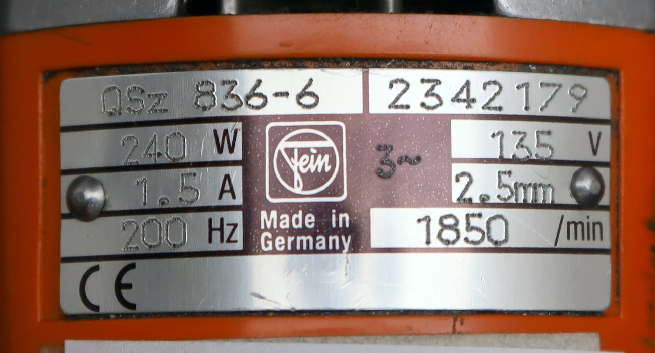 Bild des Artikels FEIN-Blechschere-QSz-836-6-Blechdicke-bis-2,5mm-240W--1,5A--135V-Drehstrom-200Hz