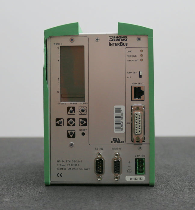 PHOENIX CONTACT IBS 24 ETH DSC/I-T ID 2722920 Interbus Ethernet Gateway