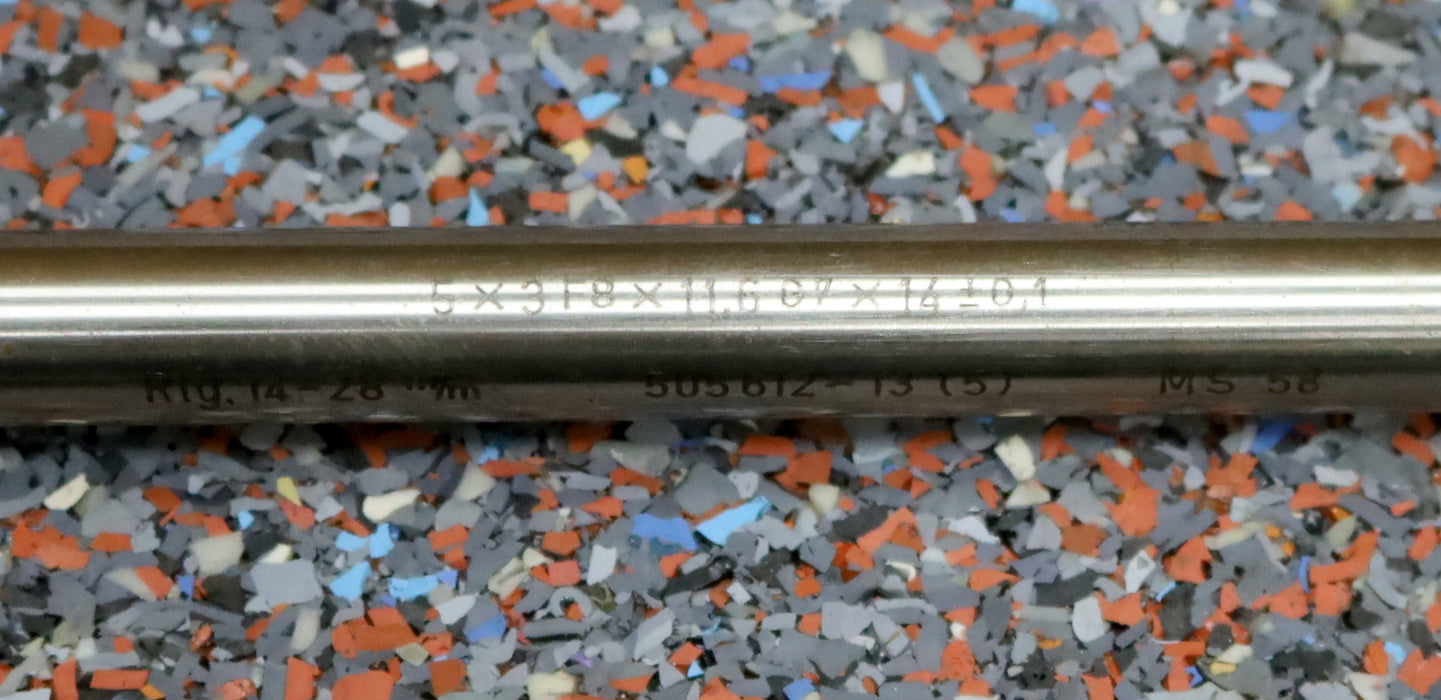 Bild des Artikels KARL-KLINK-Vielkeil-Räumnadel-5-Keile-5x3F8-x-11,6G7-x-14-+/-0,1-Rlg.-14-28m/min