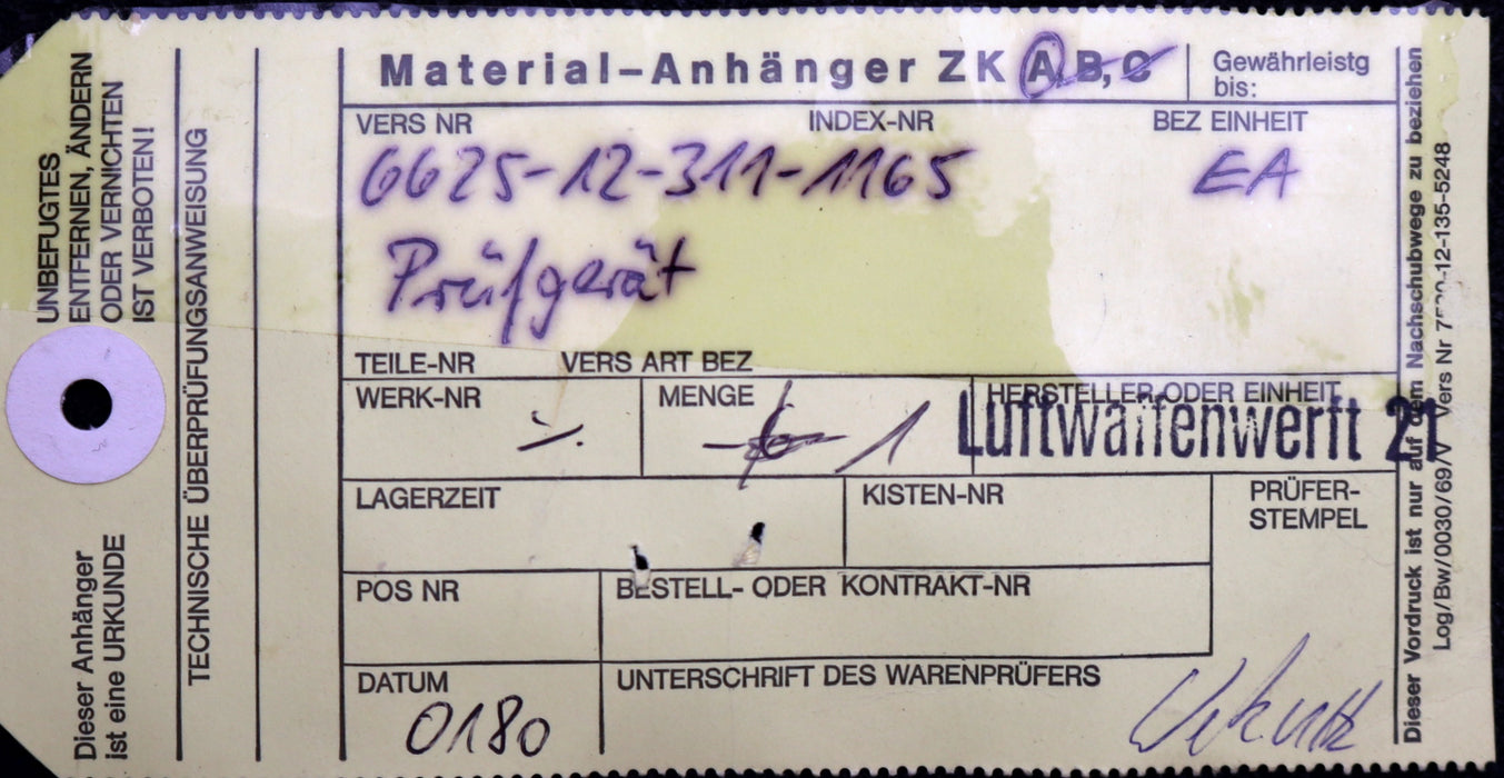 Bild des Artikels AEROMARITIME-Prüfgeräteteilbaugruppe-1-EA-800-457-LS-C-Platine-6600149-105