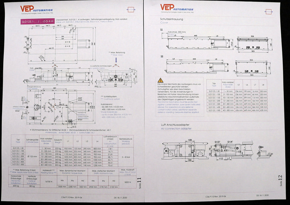 Bild des Artikels VEP-AUTOMATION-Lineareinheit--No.2-mit-Schlitten-SL125-50/30-V/R-H-X--Nr.-9903