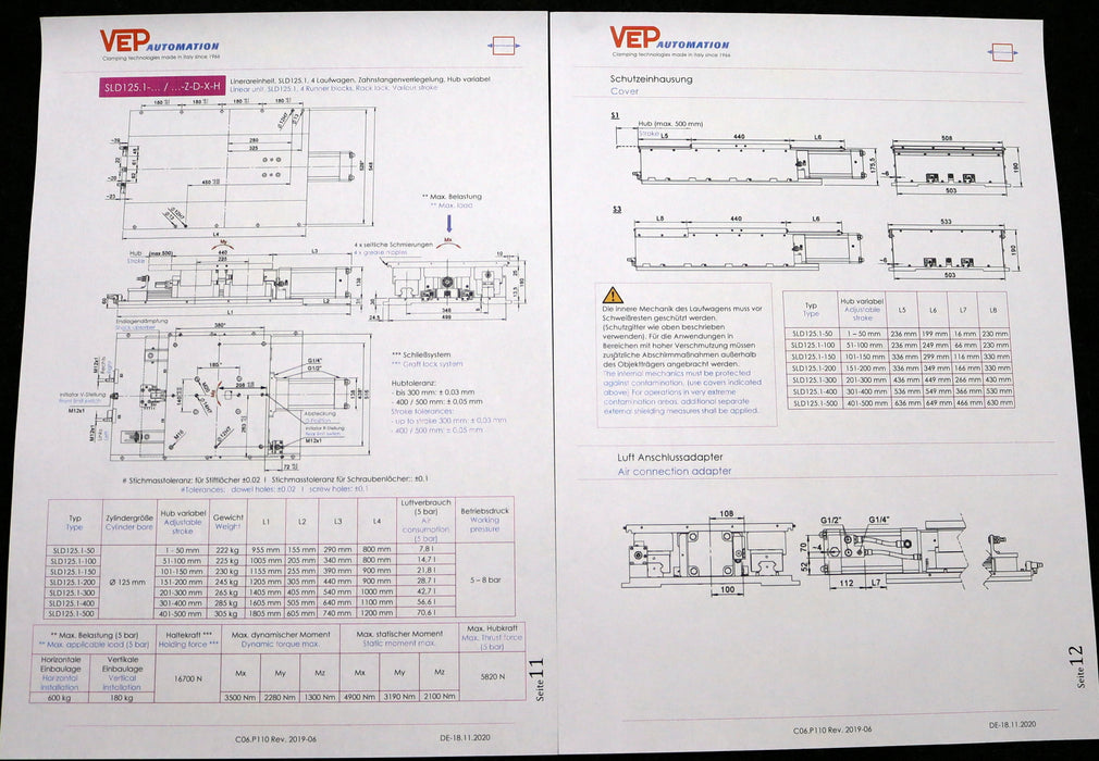 Bild des Artikels VEP-AUTOMATION-Lineareinheit--No.2-mit-Schlitten-SL125-50/30-H-D-X-Art.Nr.-9903