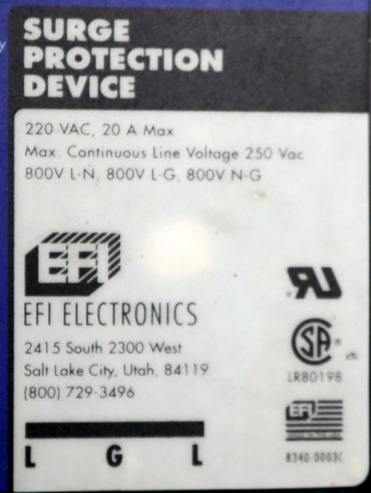 Bild des Artikels EFI-ELECTRONICS-Noise-Filter-Linemaster-OEM220-20A