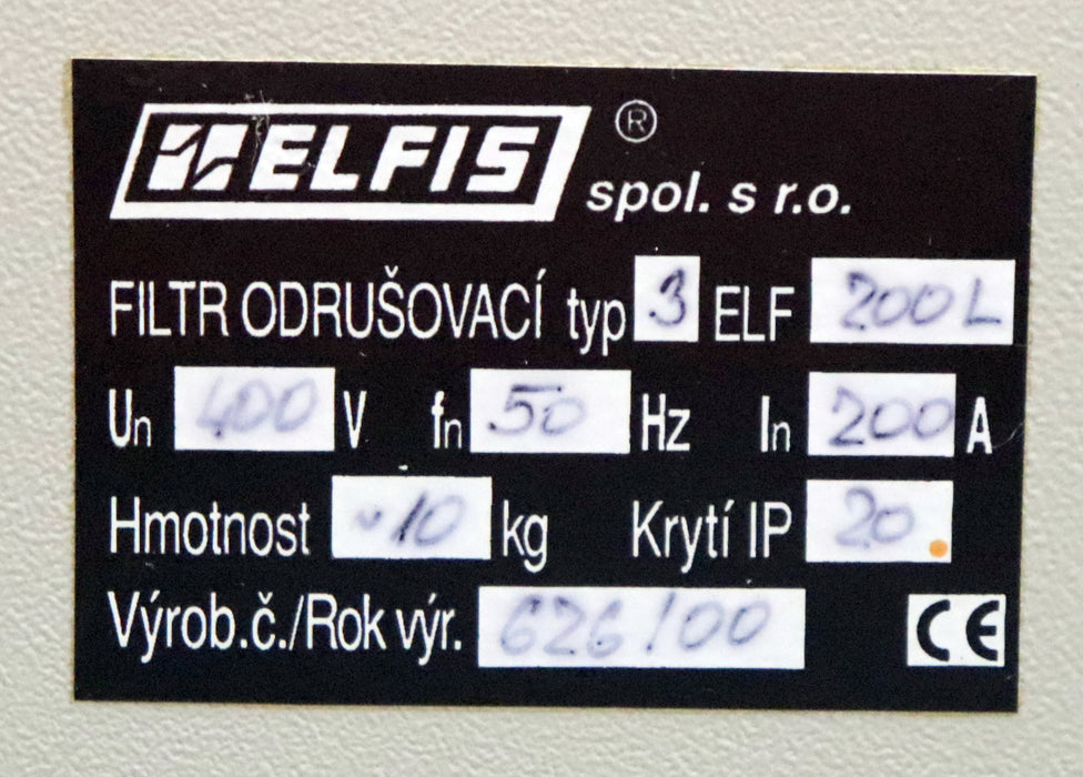 Bild des Artikels ELFIS-Netzfilter-Typ-3-ELF-200-L-Un-=-400V-50Hz-In-=-200A-gebraucht