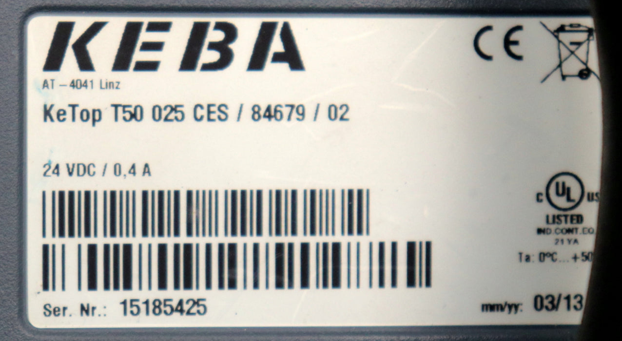 Bild des Artikels BÖLLHOFF-HMI-Bedienterminal-KEBA-KeTop-T50-025-CES/-84679/02-Teach-Pendant-25VDC