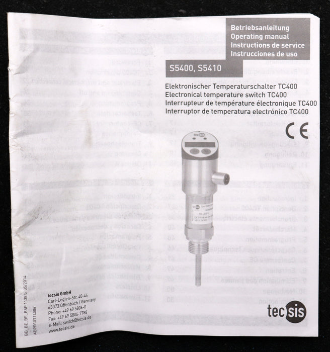 Bild des Artikels TECSIS-/-BÖLLHOFF-Elektronischer-Temperaturschalter-S5410C121004-50…+200°C