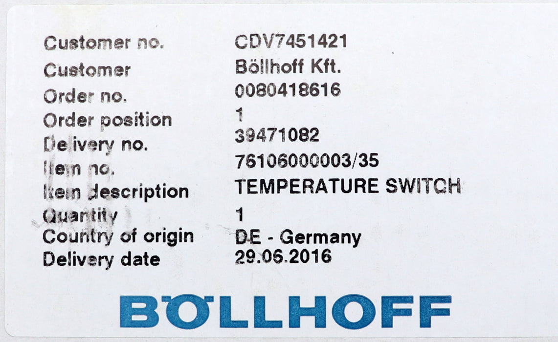 Bild des Artikels TECSIS-/-BÖLLHOFF-Elektronischer-Temperaturschalter-S5410C121004-50…+200°C