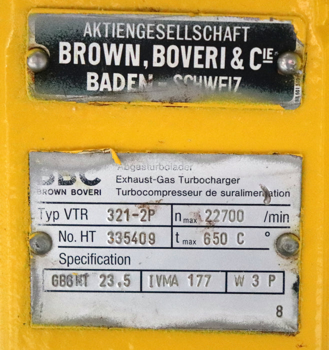 Bild des Artikels BBC-Abgas-Turbolader-VTR-321-2P-Version-RIGHT-22700U/min-tmax=-650°C-GB6NT-23,5