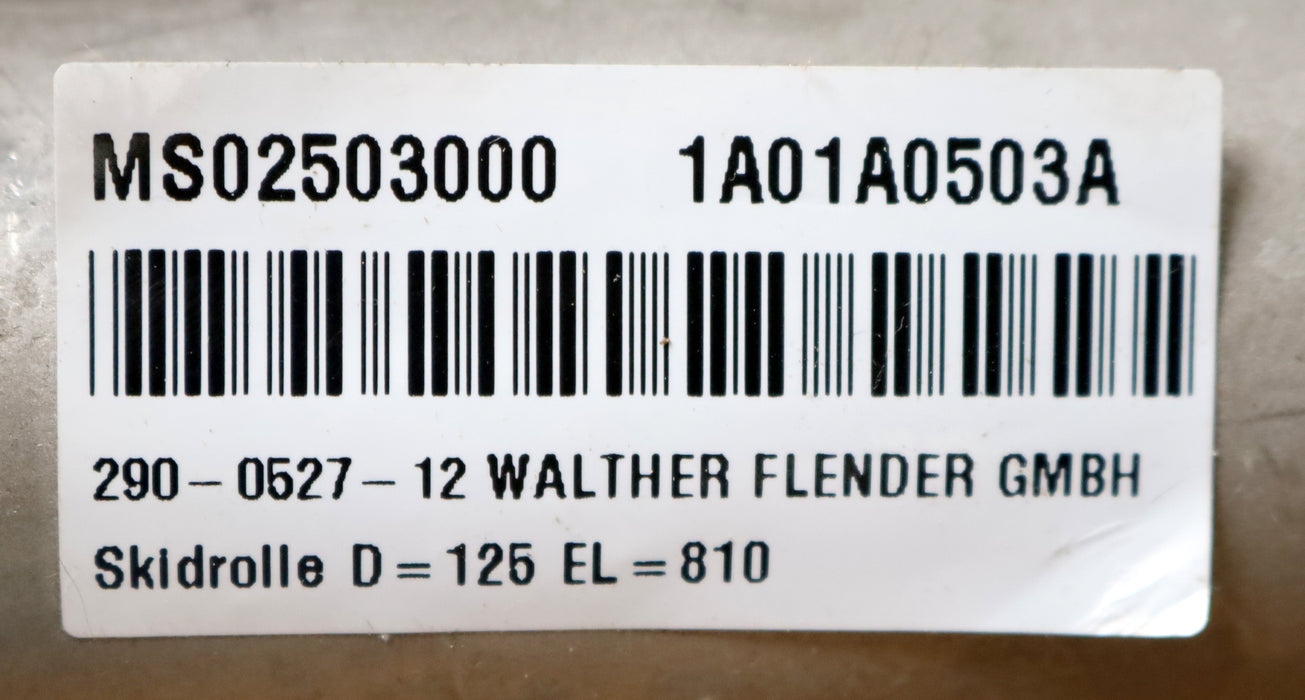 Bild des Artikels WALTHER-FLENDER-SKID-Tragrolle-Ø-125mm-Länge-810mm-Nr.-290-0527-12-Edelstahl