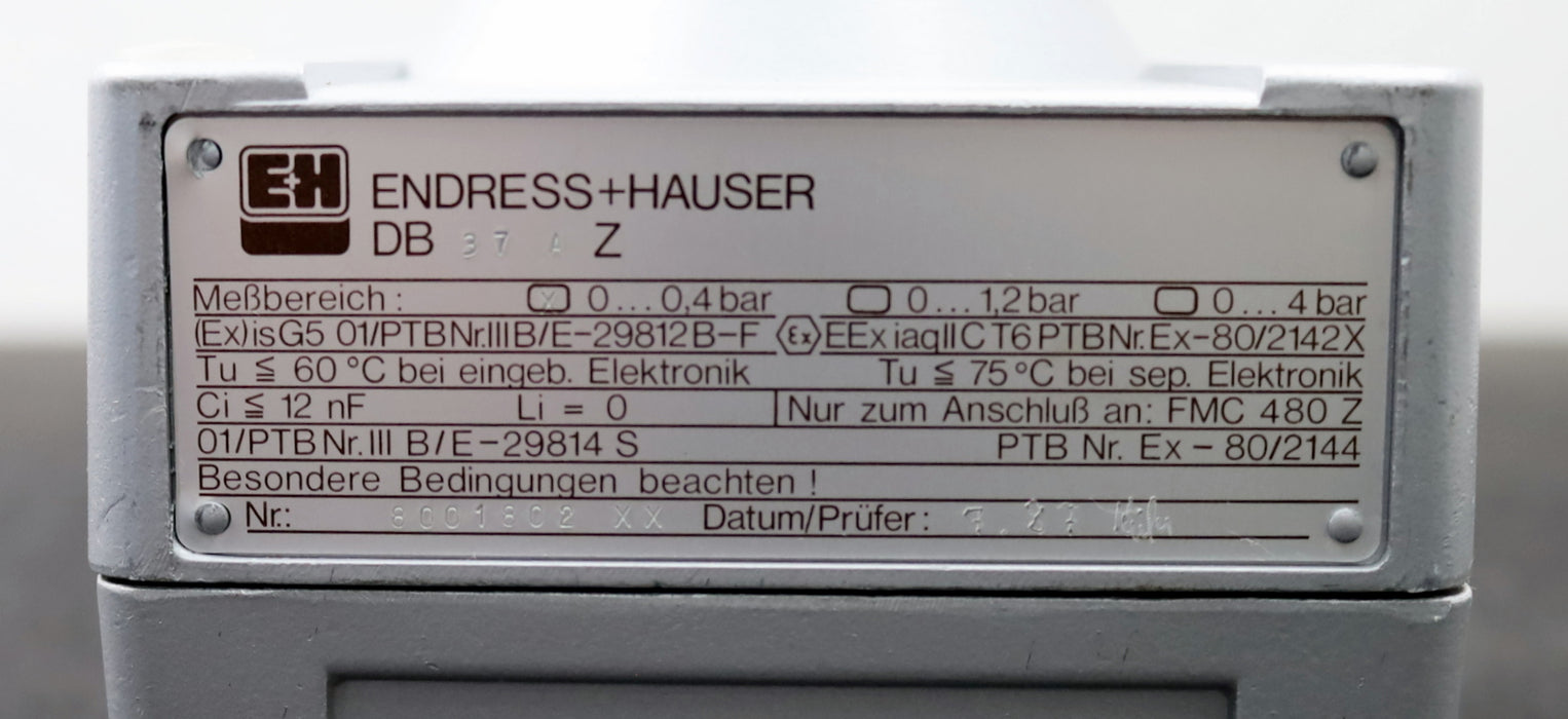 Bild des Artikels ENDRESS+HAUSER-Piezoresistive-Sonde-DB-37-Teile-Nr-DB32-A-Z-Messbereich-0-0,4bar