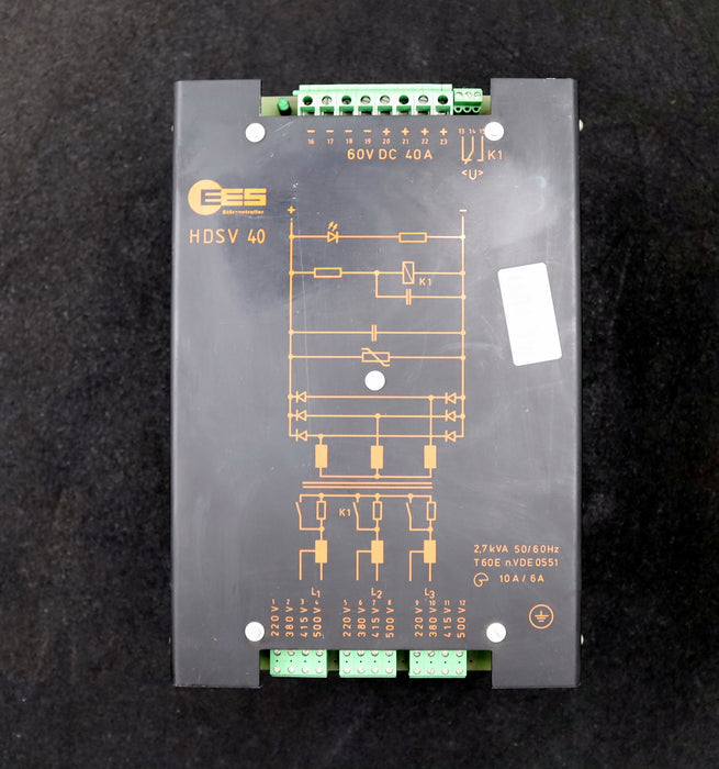 Bild des Artikels EES-Störcontroller-Netzteil-HDSV-40-60VDC-40A-27kVA-50/60Hz-220-500V-gebraucht