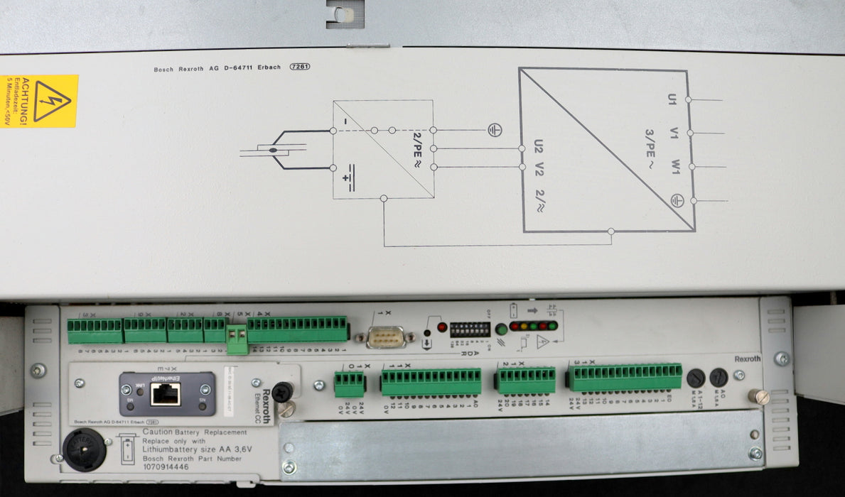 Bild des Artikels REXROTH-Frequenzumrichter-+-integrierte-Kühlung-PSI-6200.100.W1-UN=-400-480VAC