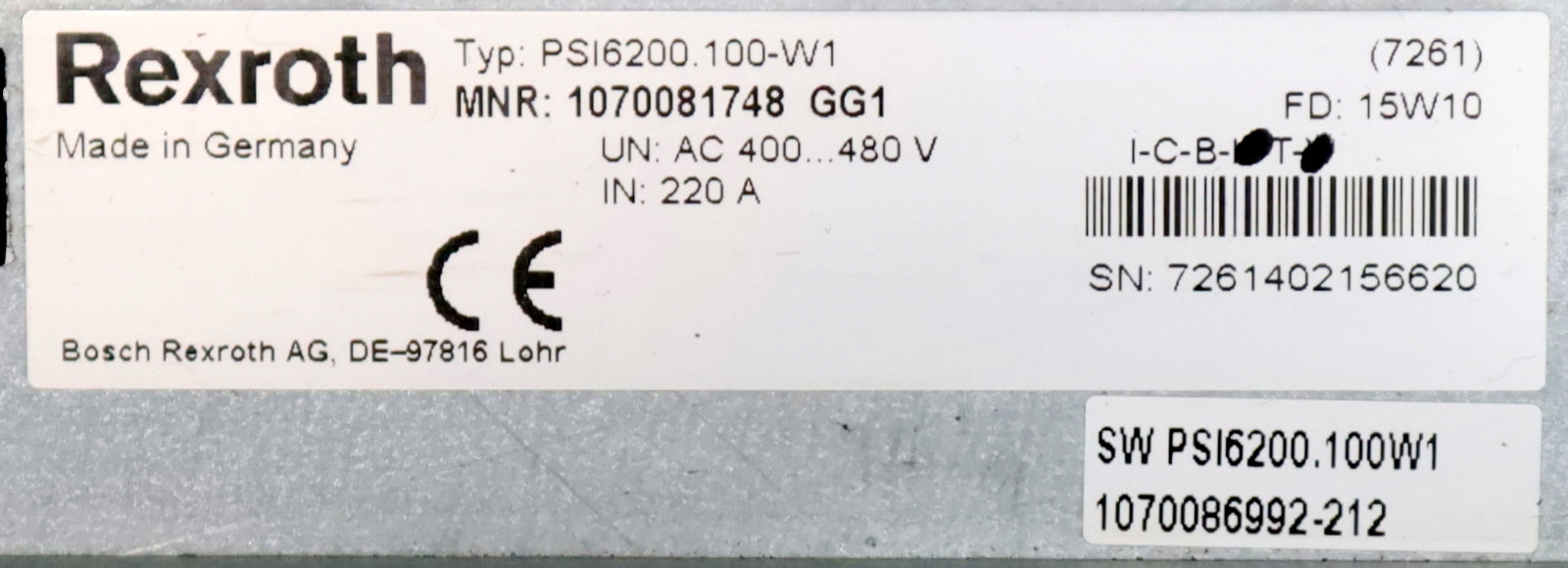 Bild des Artikels REXROTH-Frequenzumrichter-+-integrierte-Kühlung-PSI-6200.100.W1-IN-=-230A