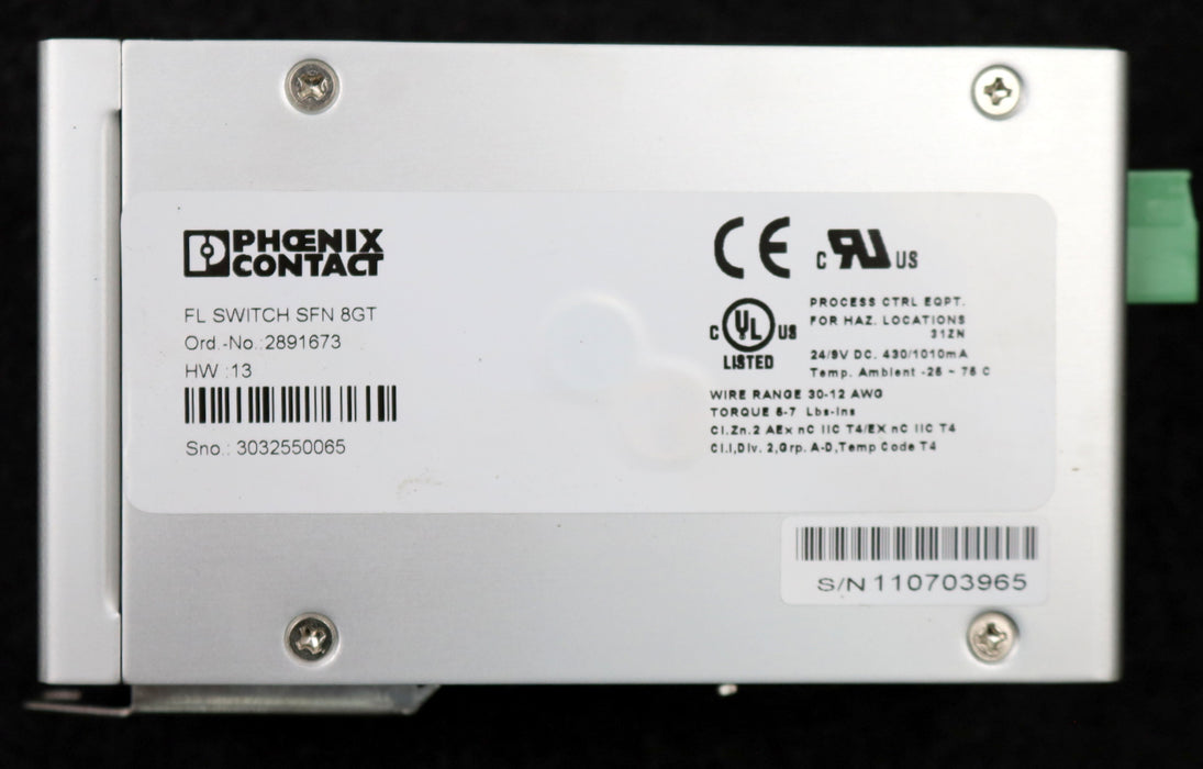Bild des Artikels PHOENIX-CONTACT-Industrial-Ethernet-Switch-FL-SWITCH-SFN-8GT-Ord.No.-2891673