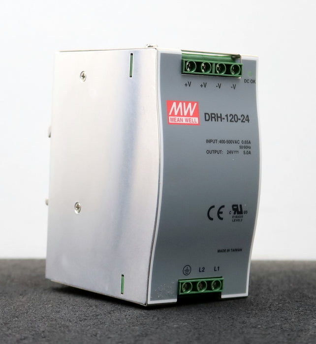 Bild des Artikels MEAN-WELL-Hutschienen-Netzteil-DRH-120-24-Input-400-500VAC-0,65A-50/60Hz