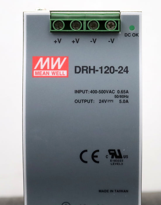 Bild des Artikels MEAN-WELL-Hutschienen-Netzteil-DRH-120-24-Input-400-500VAC-0,65A-50/60Hz