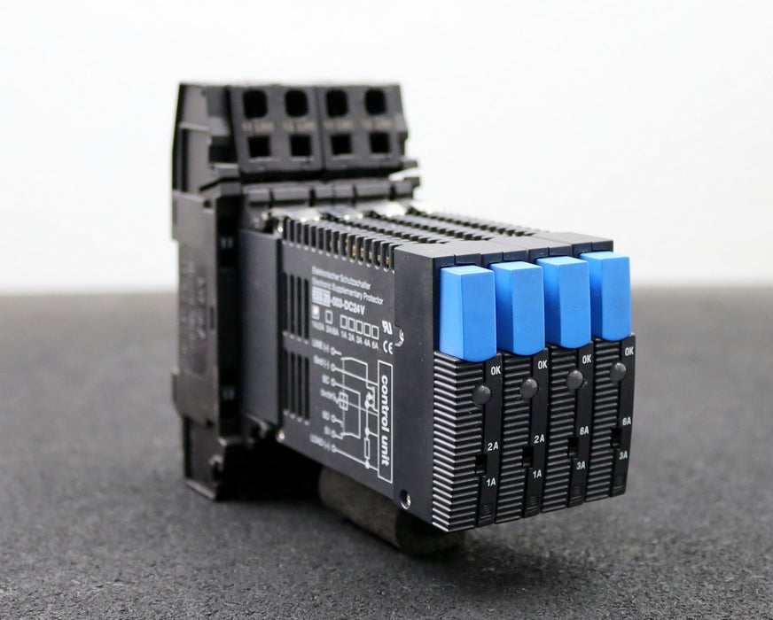 Bild des Artikels E-T-A-Basismodul-+-4x-Schutzschalter-ESS20-003-DC24V-gebraucht