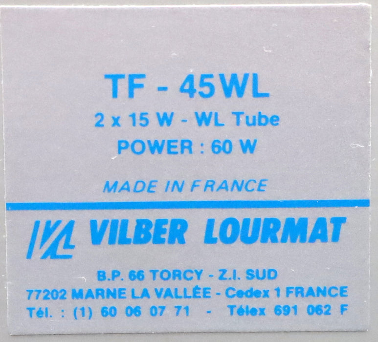 Bild des Artikels VILBERT-LOURMAT-Leuchtplatte-TF-45WL-2x-15W-WL-Tube---60W---220V---50Hz