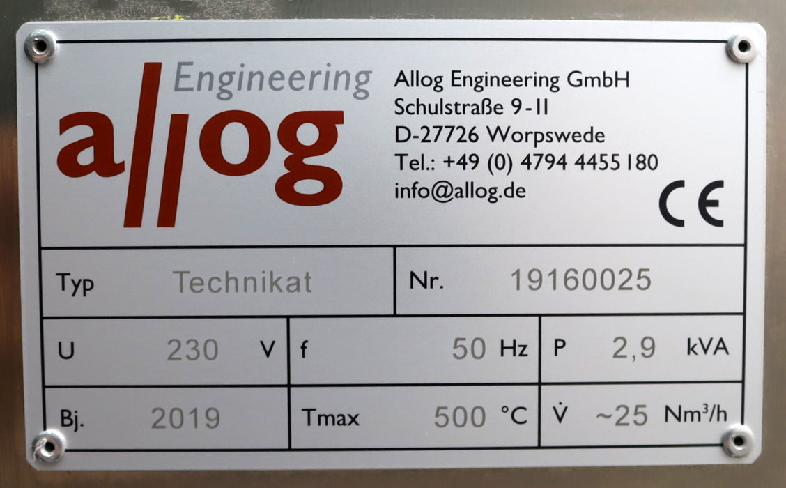 Bild des Artikels ALLOG-Technikums-Katalysator-TECHNIKAT-Nr.-19160025-Tmax.=-500°C-V-=-25Nm³/h