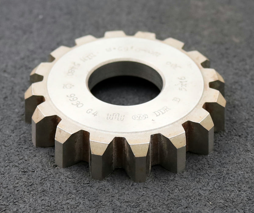 Bild des Artikels PWS-Scheibenschneidrad-für-Zahnwellen-DIN5480-m=5mm-EGW-30°-Z=16-Ø87x17xØ1-1/4"
