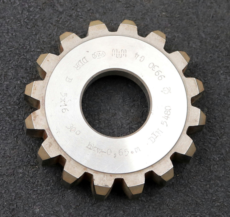 Bild des Artikels PWS-Scheibenschneidrad-für-Zahnwellen-DIN5480-m=5mm-EGW-30°-Z=16-Ø87x17xØ1-1/4"