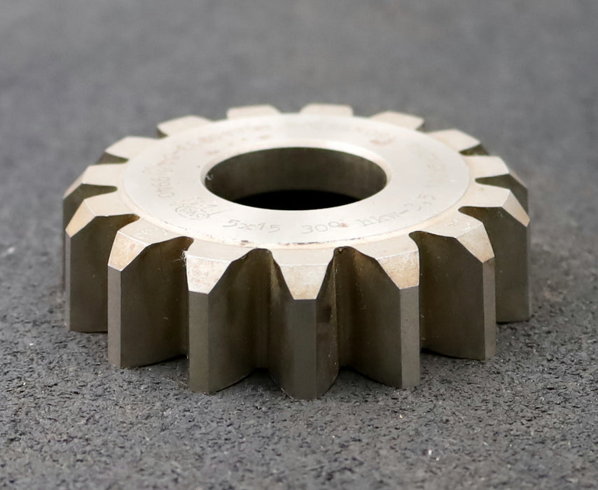Bild des Artikels PWS-Scheibenschneidrad-für-Zahnwellen-DIN5480-m=5mm-EGW-30°-Z=15-Ø84x22xØ1-1/4"
