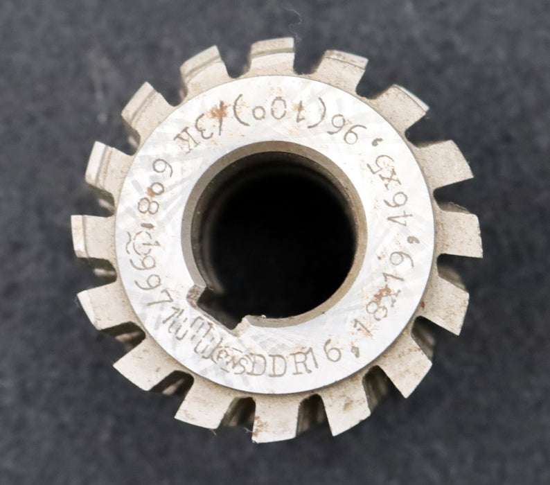 Bild des Artikels PWS-Keilwellen-Wälzfräser-3-Keile-16,18x19,46x5,96mm-spiralgenutet---Rest:-90%