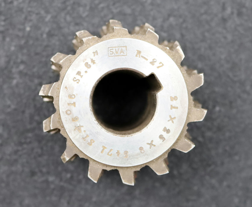 Bild des Artikels SVA-Keilwellen-Wälzfräser-4-Keile-DIN5471-21x25x8mm-mit-Höcker-!-spiralgenutet-!