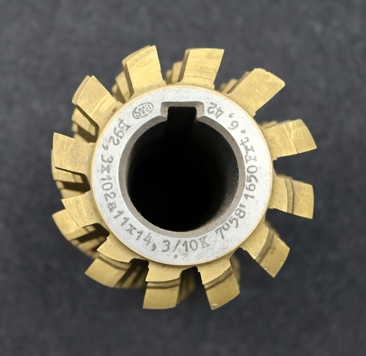 Bild des Artikels PWS-Keilwellen-Wälzfräser-spline-hob-10-Keile-92,3x102x14,3mm-mit-Höcker-mit-LKN