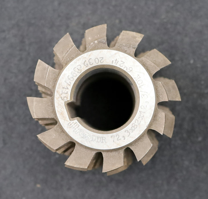 Bild des Artikels PWS-Keilwellen-Wälzfräser-10-Keile-72,3x82x12,3mm-Abmessungen-Ø76x79xØ32mm