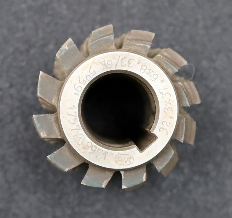 Bild des Artikels PWS-Keilwellen-Wälzfräser-spline-hob-6-Keile-32,3x37,6x8,33mm-mit-Höcker