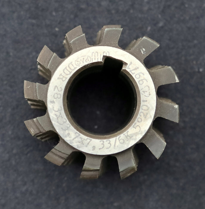 Bild des Artikels PWS-Keilwellen-Wälzfräser-spline-hob-6-Keile-28,3x33,7x7,33mm-mit-Höcker-mit-LKN