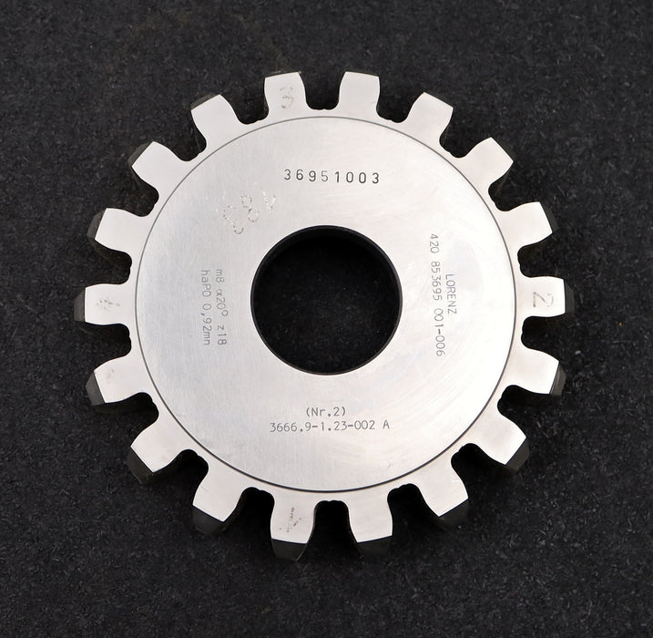 Bild des Artikels LORENZ-Scheibenschneidrad-m=-8mm-EGW=-20°-Z=-18-haP0-0,92mn-Qualität-A