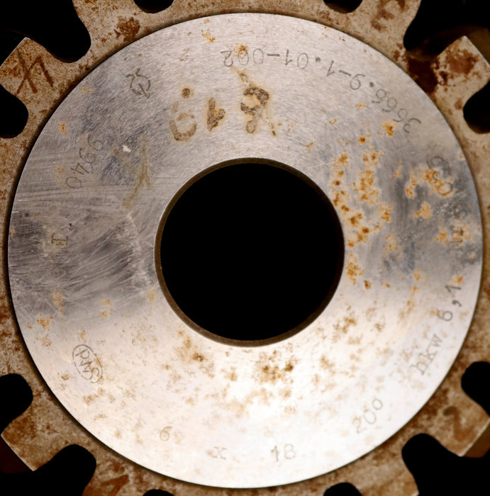 Bild des Artikels PWS-Scheibenschneidrad-m=-6mm-EGW=-20°-Z=-18-hkw-6,1-Ø-123x25xØ-1-1/4"--F6