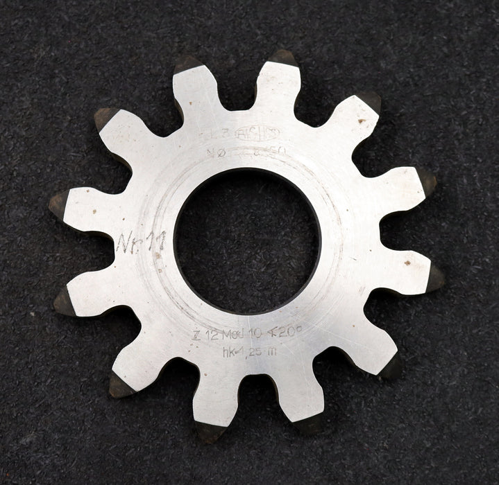 Bild des Artikels PWS-Scheibenschneidrad-gear-shaper-m=-10mm-EGW=-20°-Z=-12-hk-1,25m