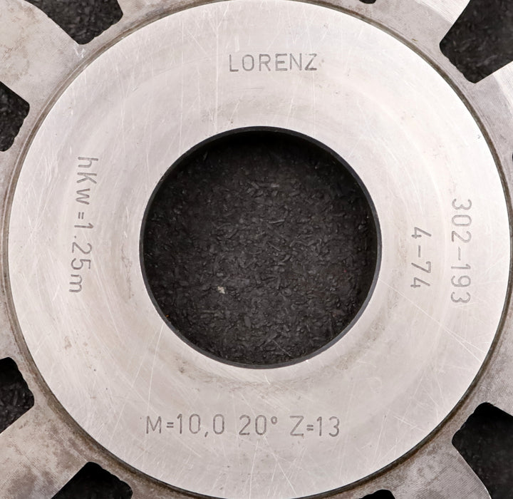 Bild des Artikels LORENZ-Scheibenschneidrad-gear-shaper-m=-10mm-EGW=-20°-Z=-13-Ø154x16xØ-1-3/4"