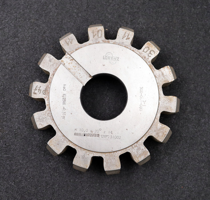 Bild des Artikels LORENZ-Scheibenschneidrad-gear-shaper-m=-10mm-EGW-20°-Z=-14-ha0=-0,35m