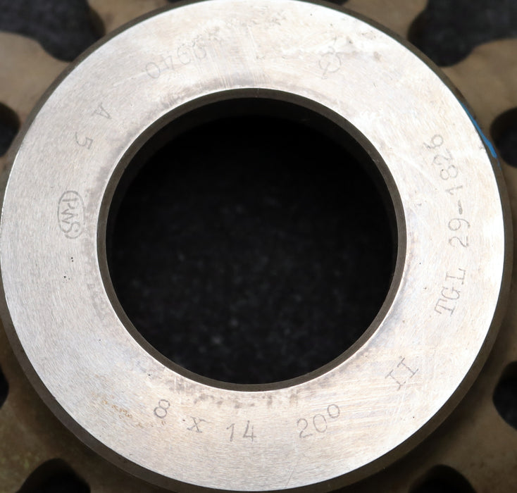 Bild des Artikels PWS-Glockenschneidrad-gear-shaper-m=-8mm-EGW-20°-Z=-14-BP-II-Ø135x36xØ-1-3/4"