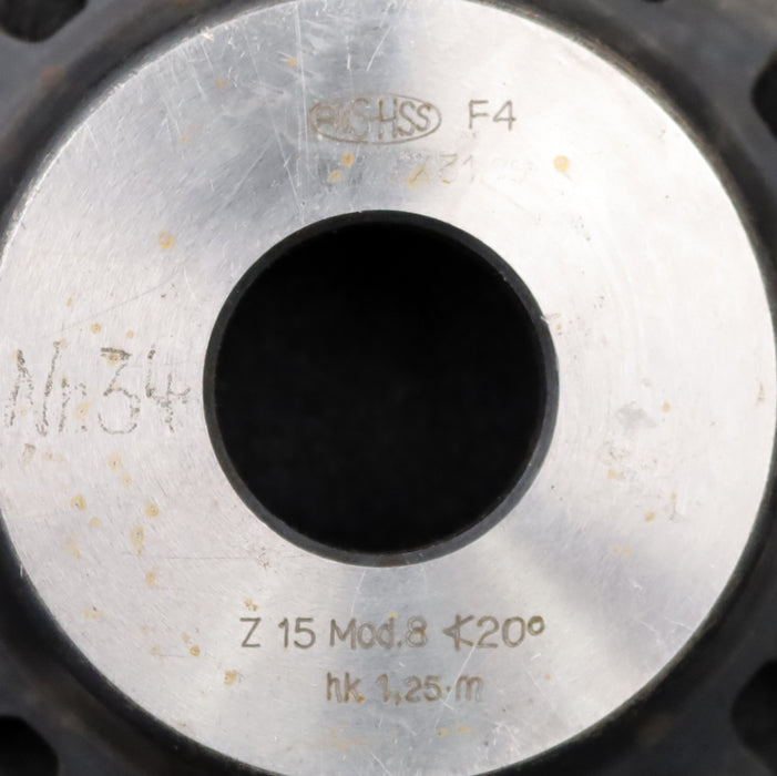 Bild des Artikels PWS-Glockenschneidrad-gear-shaper-m=-8mm-EGW-20°-Z=-15-hk-1,25m-Ø139x36xØ-1-1/4"